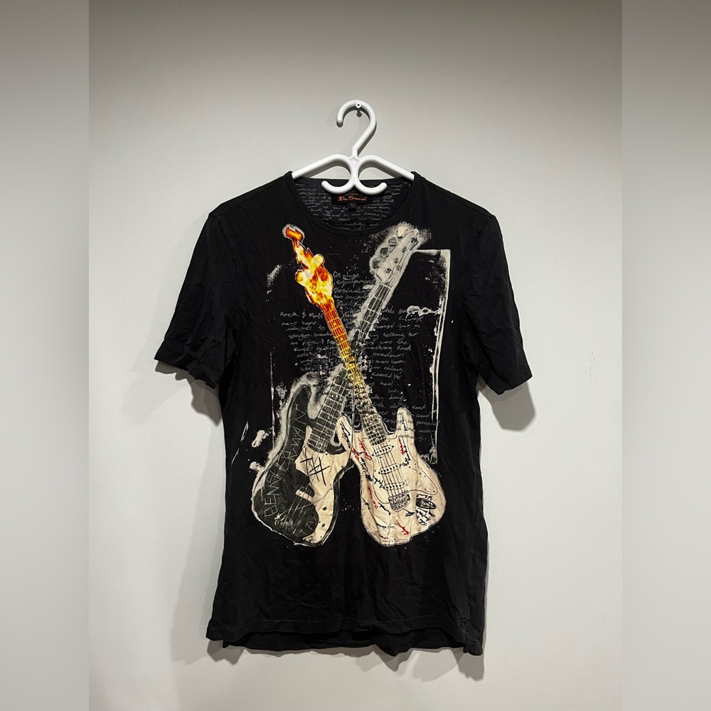 The Original Ben Sherman Vintage T-Shirt Medium M 2 Guitars Musical